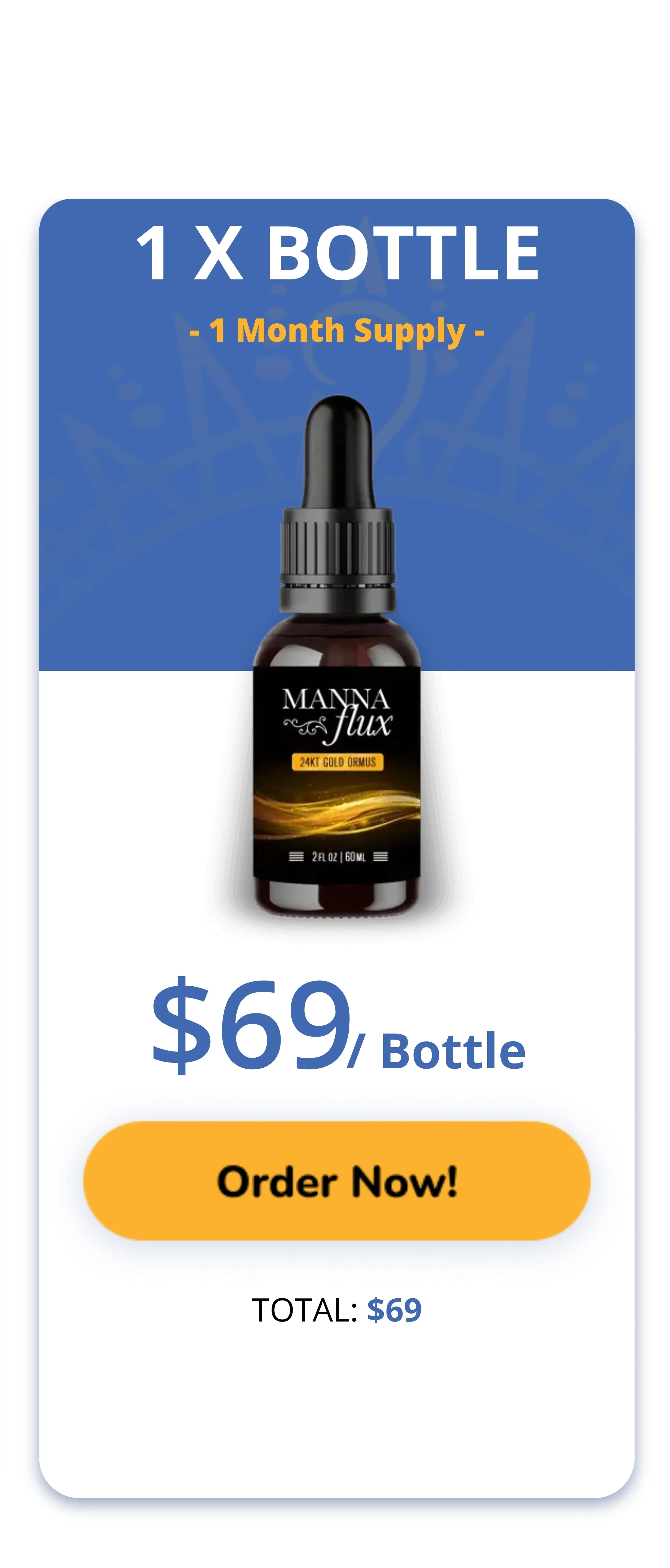 MannaFlux 1 bottle pricing